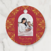 美しい植物体のアーチ写真クリスマス フェイバータグ (正面)