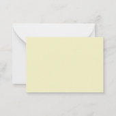 美しい植物園フローラのクリームの返信カード ノートカード (裏面)