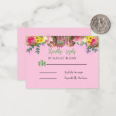 美しい植物園フローラピンクトリプライ ノートカード (正面/裏面インサイチュ)