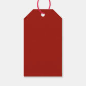 美しい植物家族クリスマスグリーンレッド ギフトタグ (裏面)