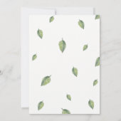 美しい植物性の緑の結婚式招待状 招待状 (裏面)