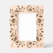 美しい植物性カップルのモノグラム記念日 レーザー彫刻フレーム (正面)