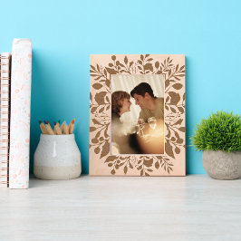 美しい植物性フローラカップル記念日 レーザー彫刻フレーム