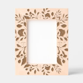 美しい植物性フローラカップル記念日 レーザー彫刻フレーム (正面)