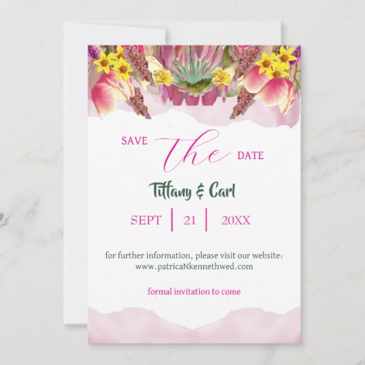 美しい植物救フローラガーデン 招待状 (正面)