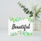 美しい植物水彩画プリント葉書 シーズンポストカード (スタンド正面)