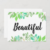 美しい植物水彩画プリント葉書 シーズンポストカード (正面/裏面)