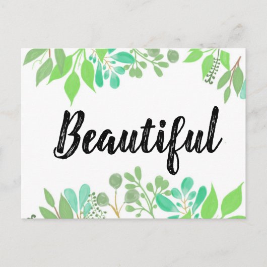 美しい植物水彩画プリント葉書 シーズンポストカード (正面)