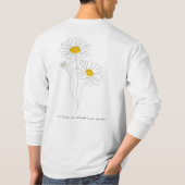 美しい植物画 - 忍耐と成長のTシャツ Tシャツ (裏面)