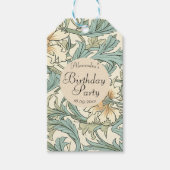 美しい植物自然手描き芸術 ギフトタグ (正面)