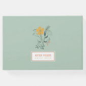 美しい植物花をパーソナライズ ゲストブック (裏面)