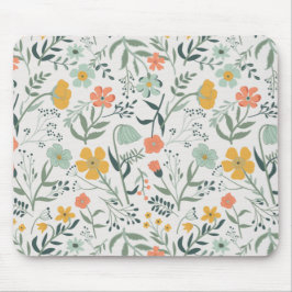 美しい植物花柄 マウスパッド