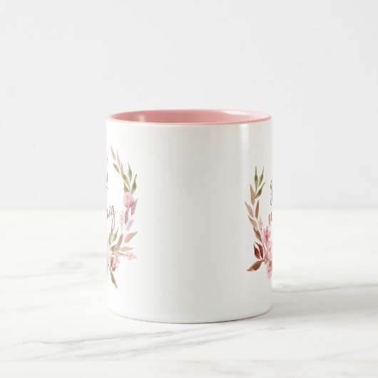 美しい植物 |フローラリースおはよう ツートーンマグカップ (中央)