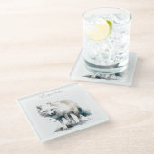 美しい極狐カスタマイズ可能 ガラスコースター (アングル)