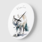 美しい極狐カスタマイズ可能 ラージ壁時計 (傾斜)