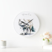 美しい極狐カスタマイズ可能 ラージ壁時計 (ホーム)