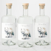 美しい極狐カスタマイズ可能 リキュールボトルラベル (ボトル)