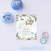 美しい楽しいパイロットベイビーボーイズシャワー招待状 チラシ (シングル)