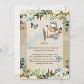 美しい楽しいパイロットベイビーボーイズシャワー招待状 招待状 (裏面)