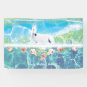 美しい楽園の夢の中のユニコーン オーダーメイド 横断幕 (横)