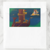 美しい歌 長方形シール (バッグ)