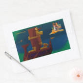 美しい歌 長方形シール (封筒)