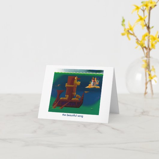 美しい歌- notecard カード (黄色い花)