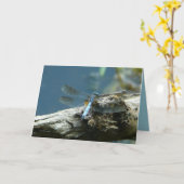 美しい残 カード (黄色い花)