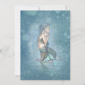 美しい母とベビー人魚の赤ちゃんシャワー 招待状 (正面)