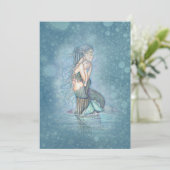 美しい母とベビー人魚の赤ちゃんシャワー 招待状 (スタンド正面)