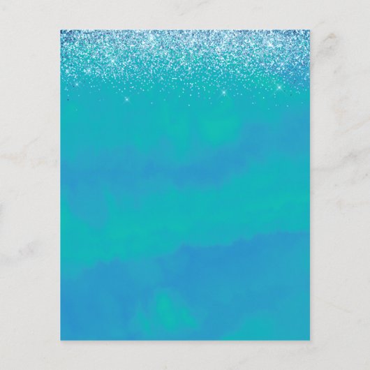 美しい母とベビー人魚シャワーの招待 (裏面)