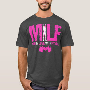 美しい母と恋のフィットネスハートダンベル Tシャツ