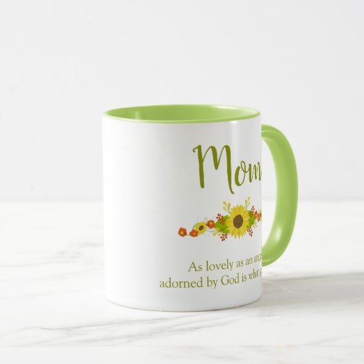 美しい母の日のひまわり マグカップ (正面右)