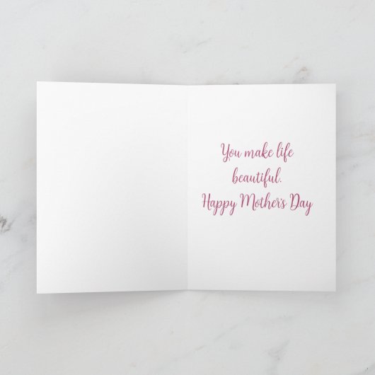 美しい母の日のカード カード (内部)