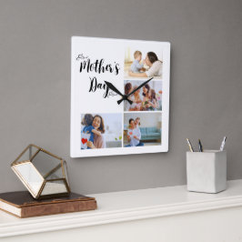 美しい母の日のギフトウォールクロック スクエア壁時計