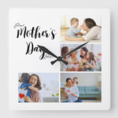 美しい母の日のギフトウォールクロック スクエア壁時計 (正面)