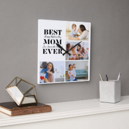 美しい母の日のギフトウォールクロック スクエア壁時計