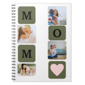 美しい母の日のギフトスパイラル写真ノート ノートブック (正面)