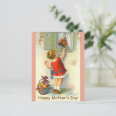 美しい母の日のポストカード ヴィンテージ画像付き ポストカード (スタンド正面)