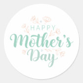 美しい母の日の贈り物 ラウンドシール (正面)