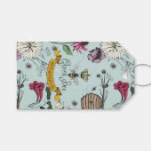 美しい母の日クイーンビー、花と写真 ギフトタグ (正面(横))