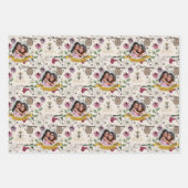 美しい母の日クイーンビー、花と写真 ラッピングペーパーシート (正面2)