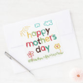 美しい母の日ステッカー スクエアシール (封筒)