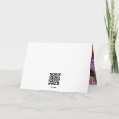 美しい母の日パープルライラックフローラ カード (裏面)