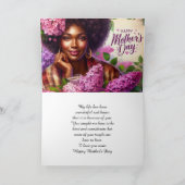 美しい母の日パープルライラックフローラ カード (内部)