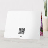 美しい母の日パープルライラックフローラ カード (裏面)