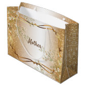 美しい母の日 – パーソナライズ ラージペーパーバッグ (裏面アングル)