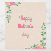 美しい母の日 ワインラベル (シングルラベル)