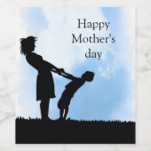 美しい母の日 ワインラベル (シングルラベル)