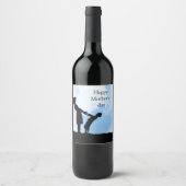 美しい母の日 ワインラベル (正面)